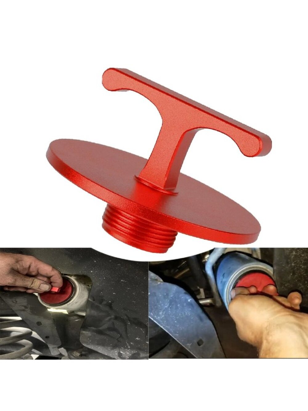 Aluminum Alloy Oil Filter Plug tool for Dodge Ram 2500, 3500, 4500, 5500 Red New